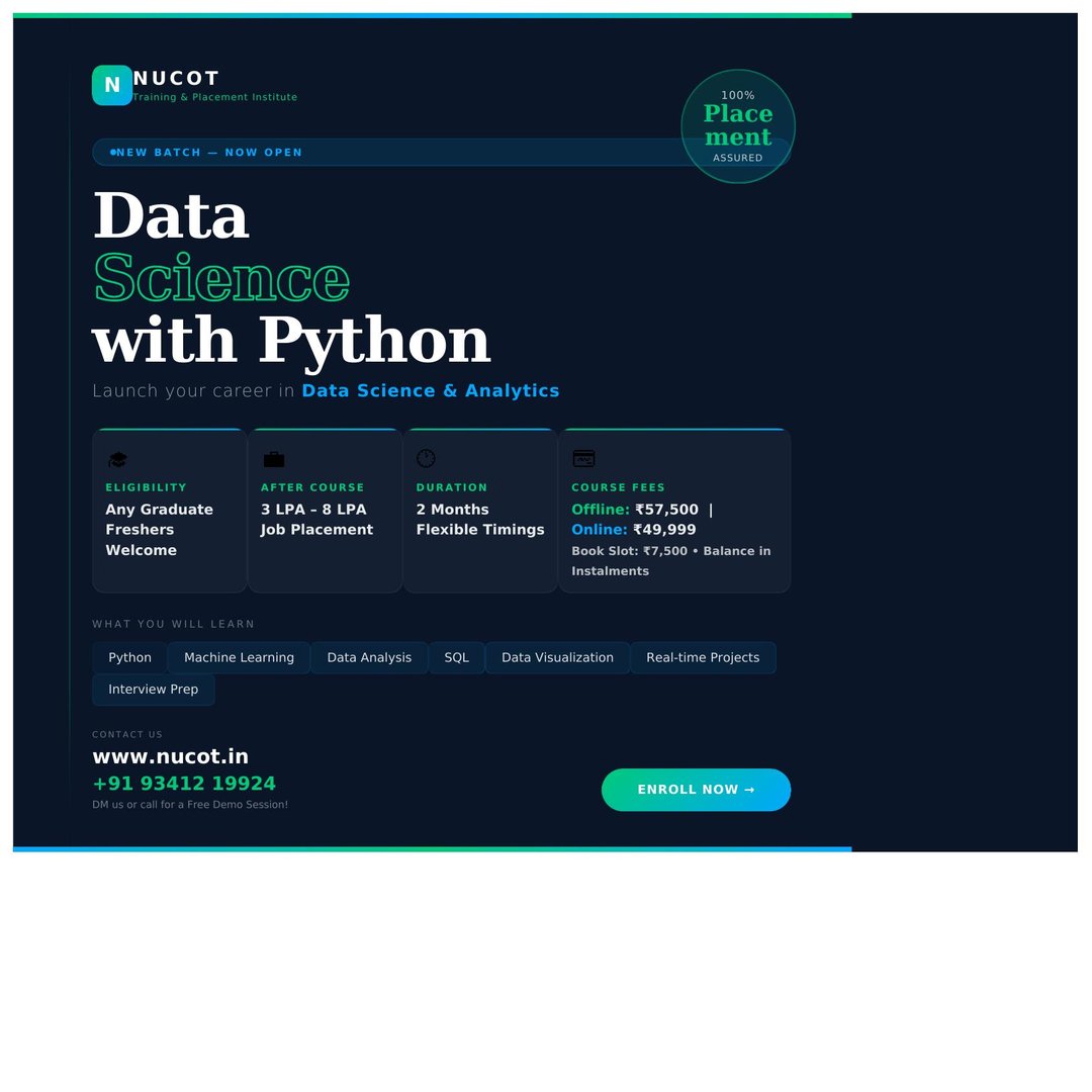 Unlock Your Future With The Best Data Science Training In Bangalore 17780647275