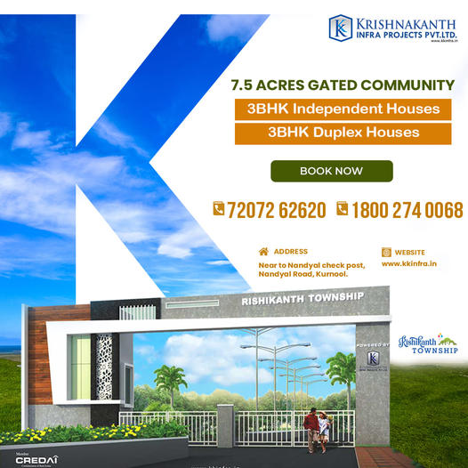 Villas For Sale In Kurnool Villas Independent Houses 16672012926