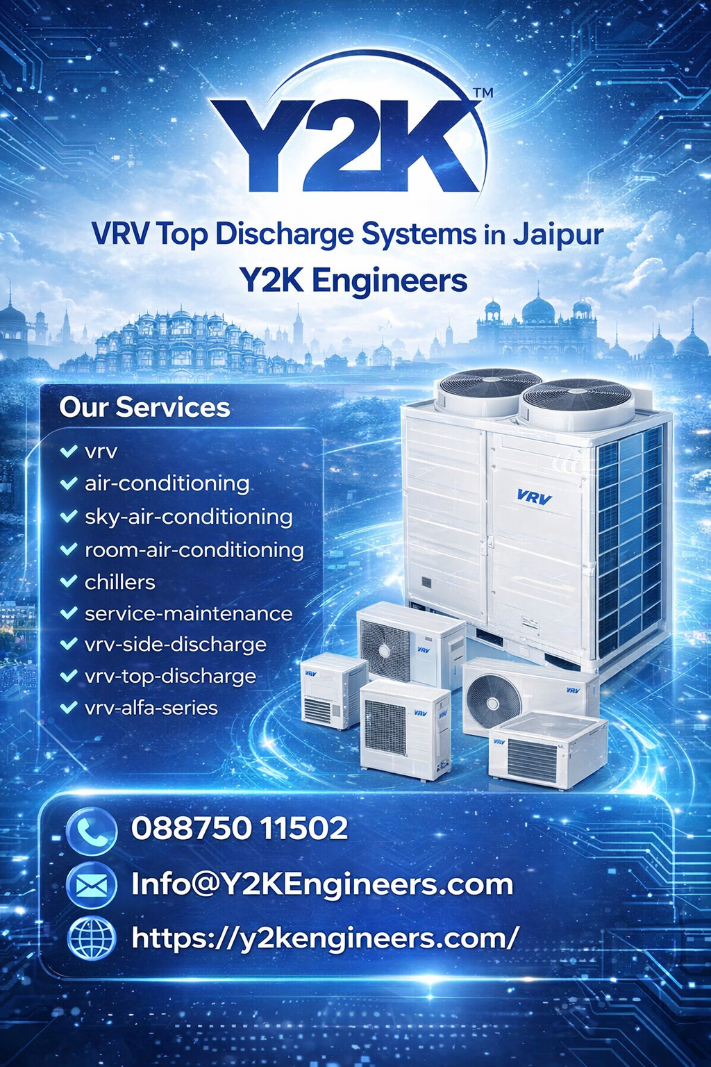 Vrv Top Discharge Systems In Jaipur Yk Engineers 17756247507