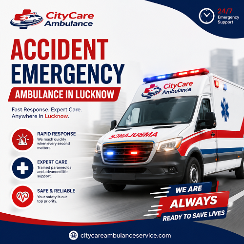 Accident emergency ambulance in lucknow
