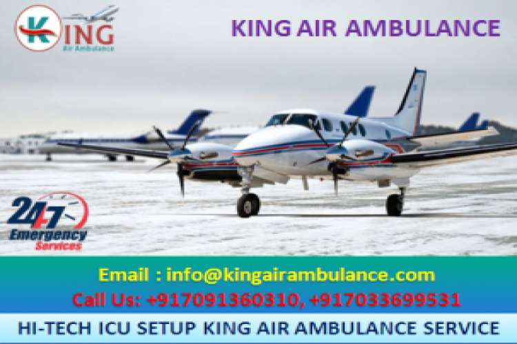 Air Ambulance from Guwahati for Patient Relocation King Air Ambulance