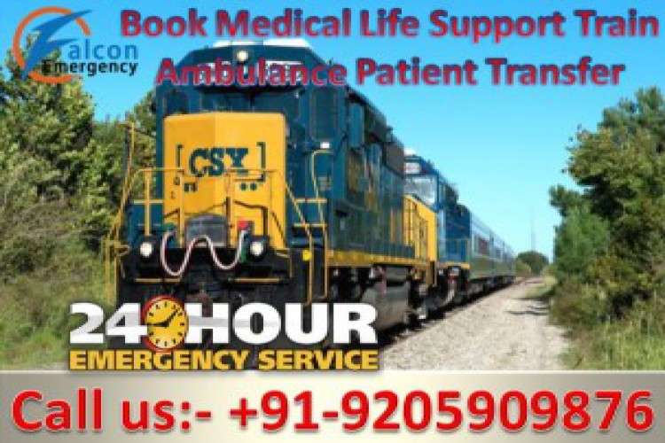 Avail the Tech Life Support   Falcon Train Ambulance in Guwahati