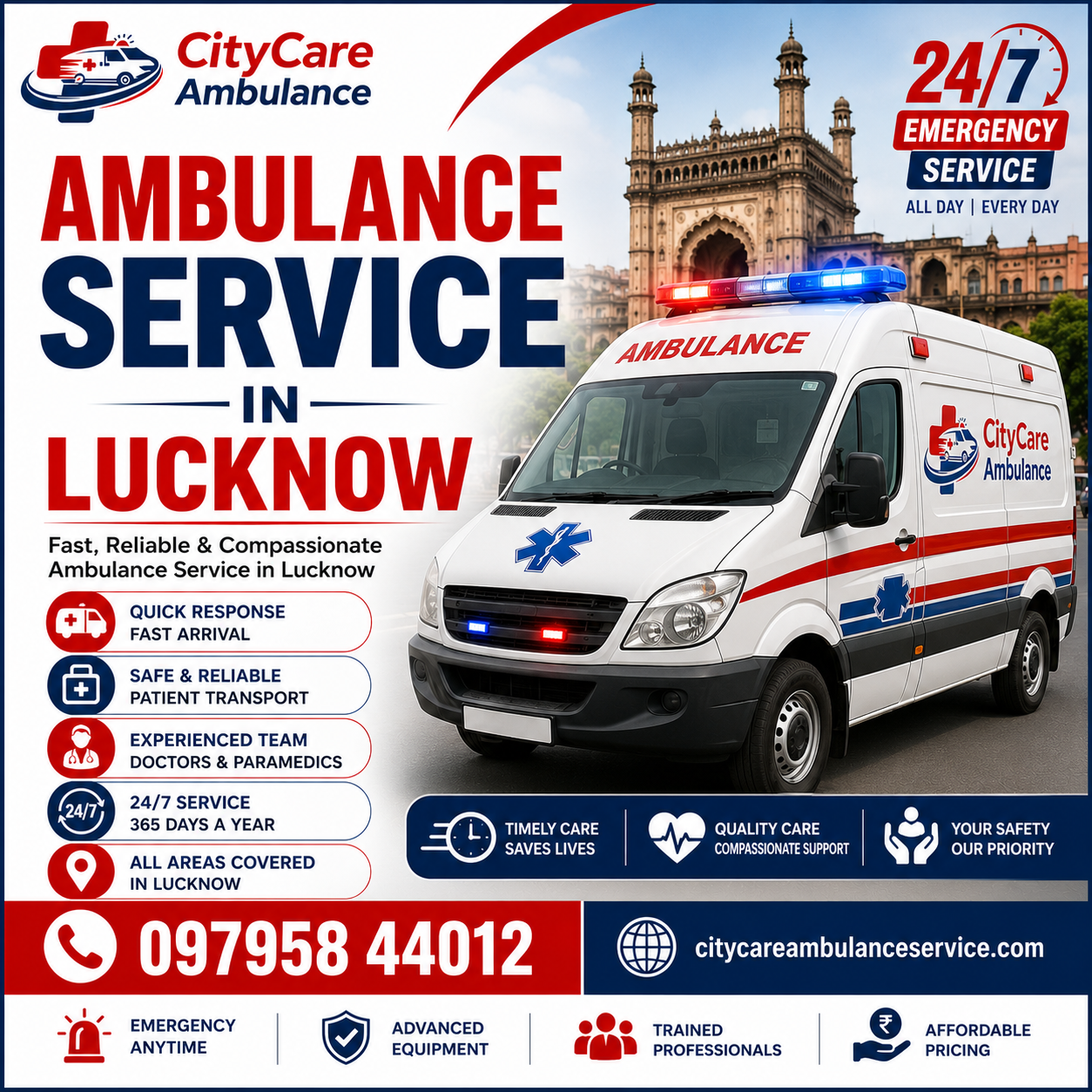 Best ambulance service in lucknow for fast and reliable emergency care