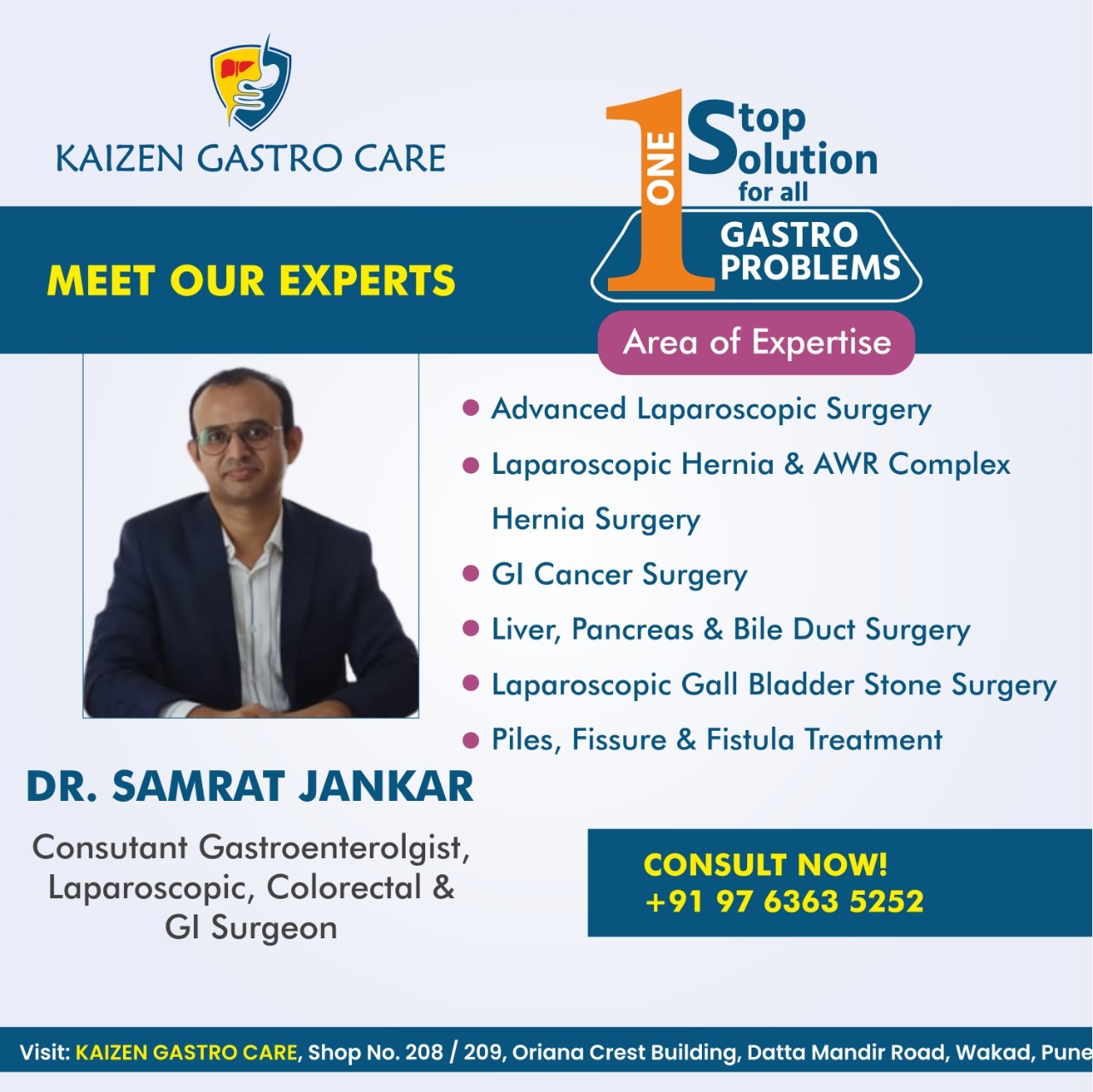 Best Gastroenterologist in PCMC Pune Dr Samrat Jankar