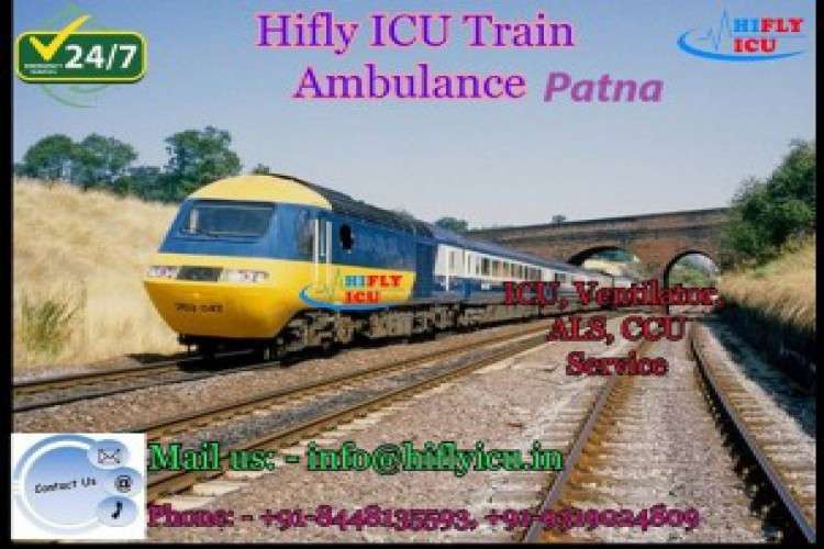 Book Low Cost Train Ambulance from Patna to Kolkata by HIFLY ICU