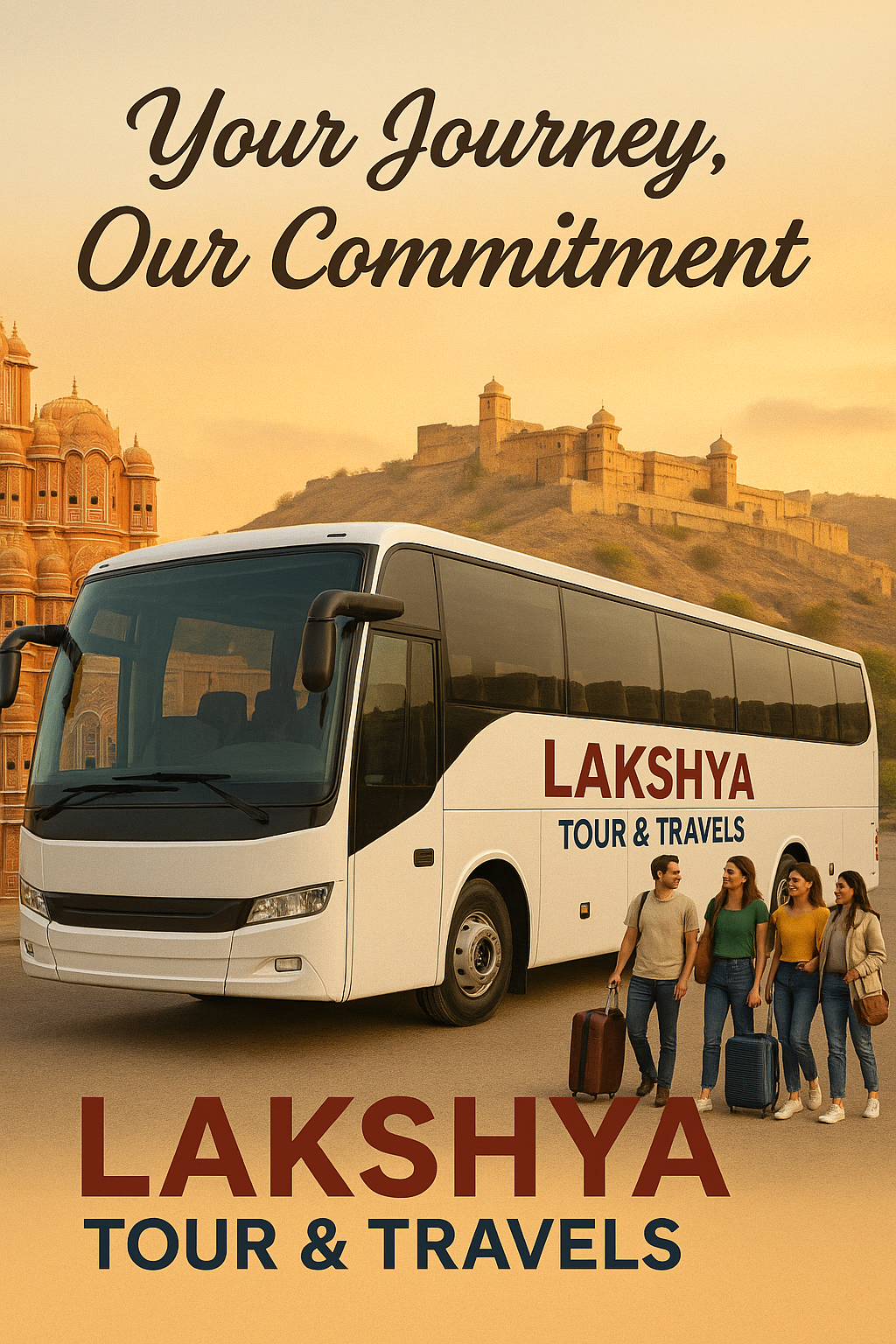 Bus rental services in jaipur - lakshya tour and travel