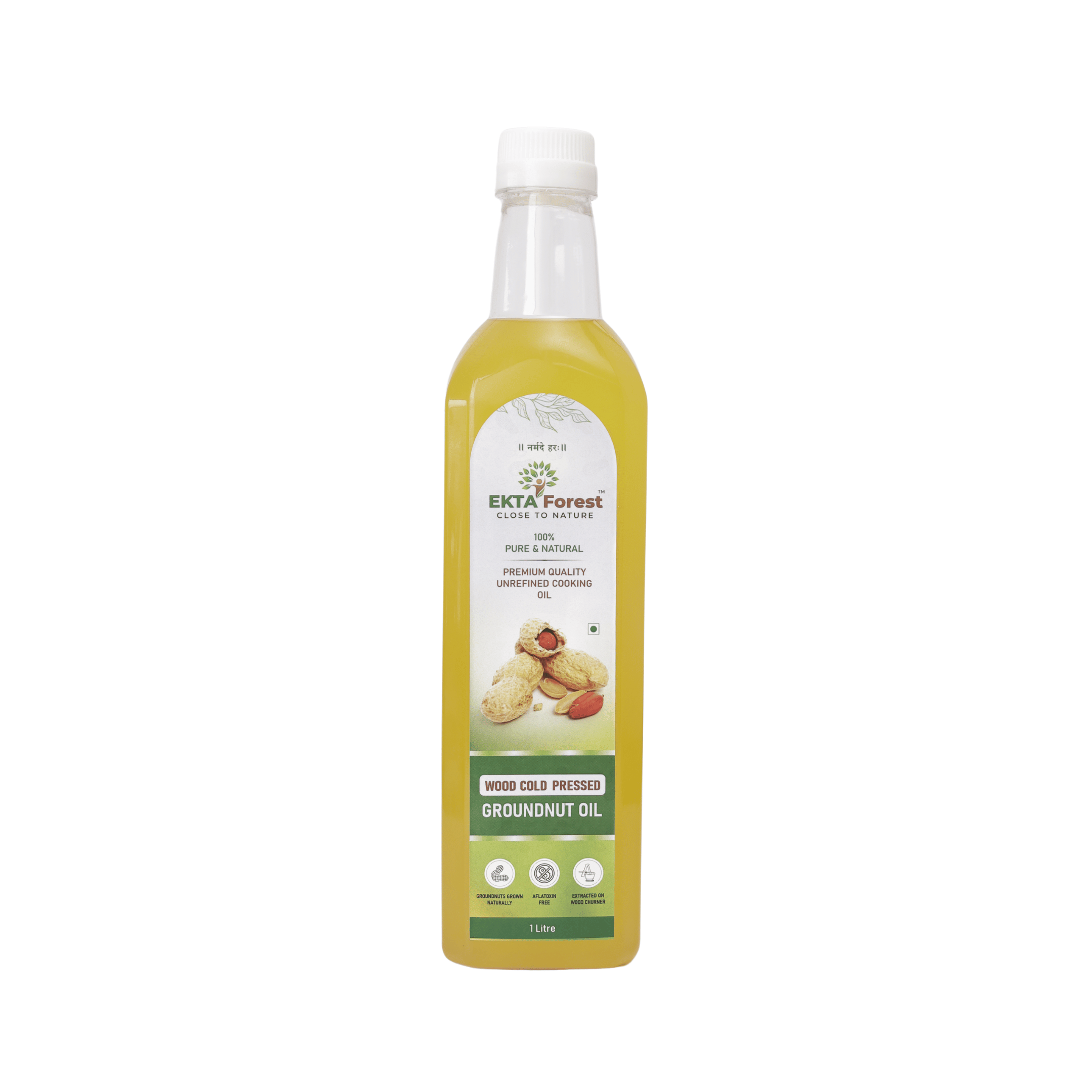 Buy wood cold pressed groundnut oil online  one liter