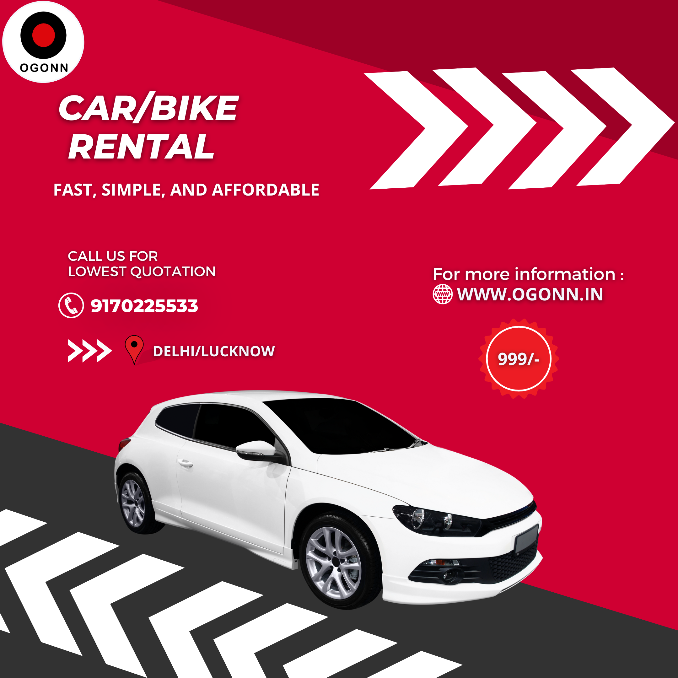 Car on rent in Delhi with affordable price