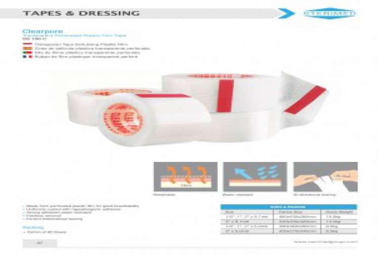 Clearpore Transparent Perforated Plastic Film Tape