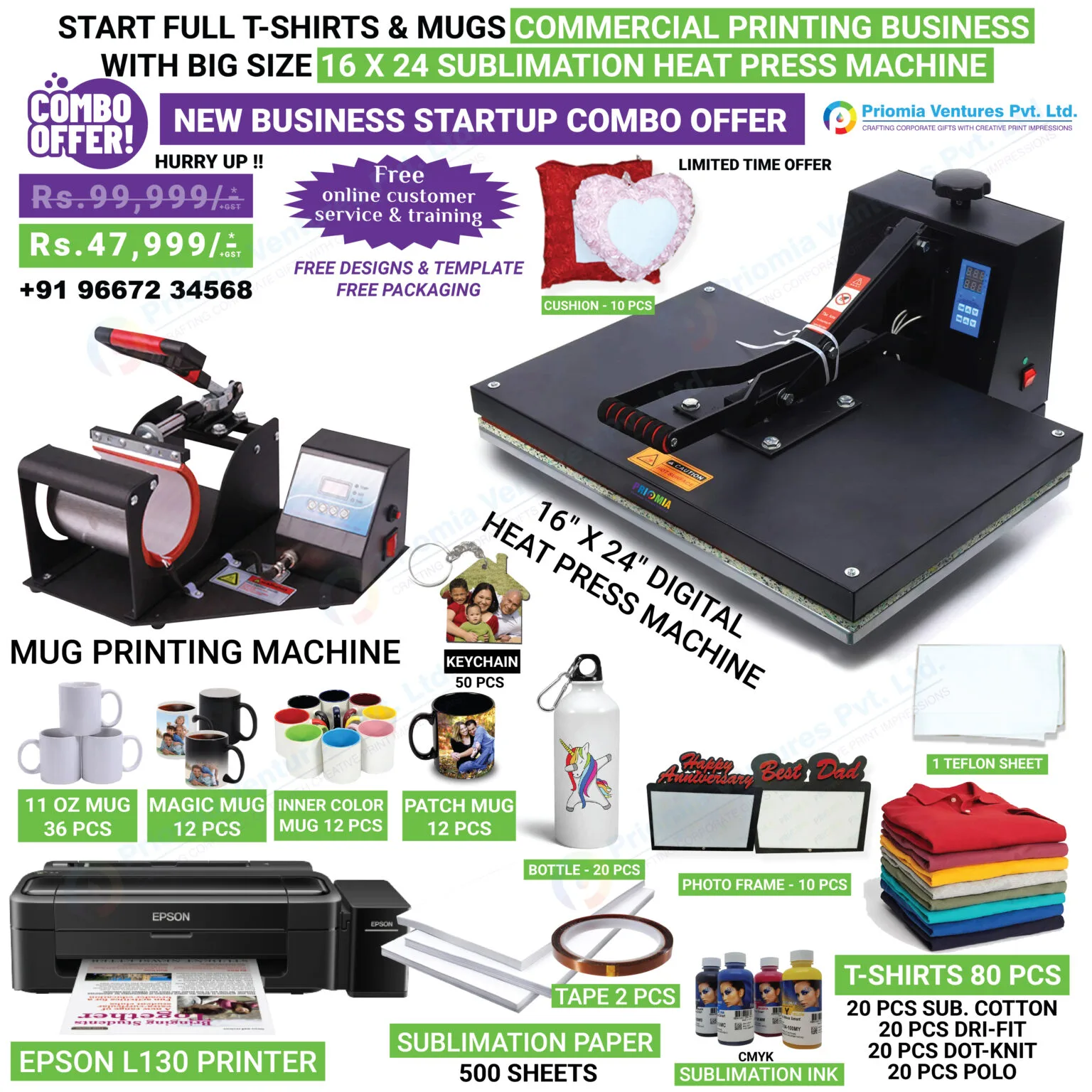 Commercial printing business startup package