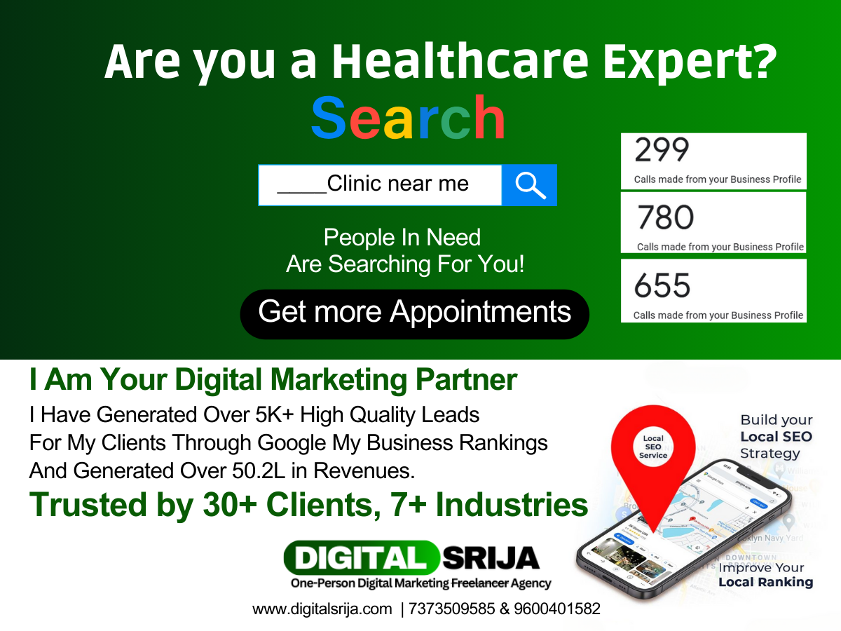 Digital marketing for clinics  get more patients with digital srija