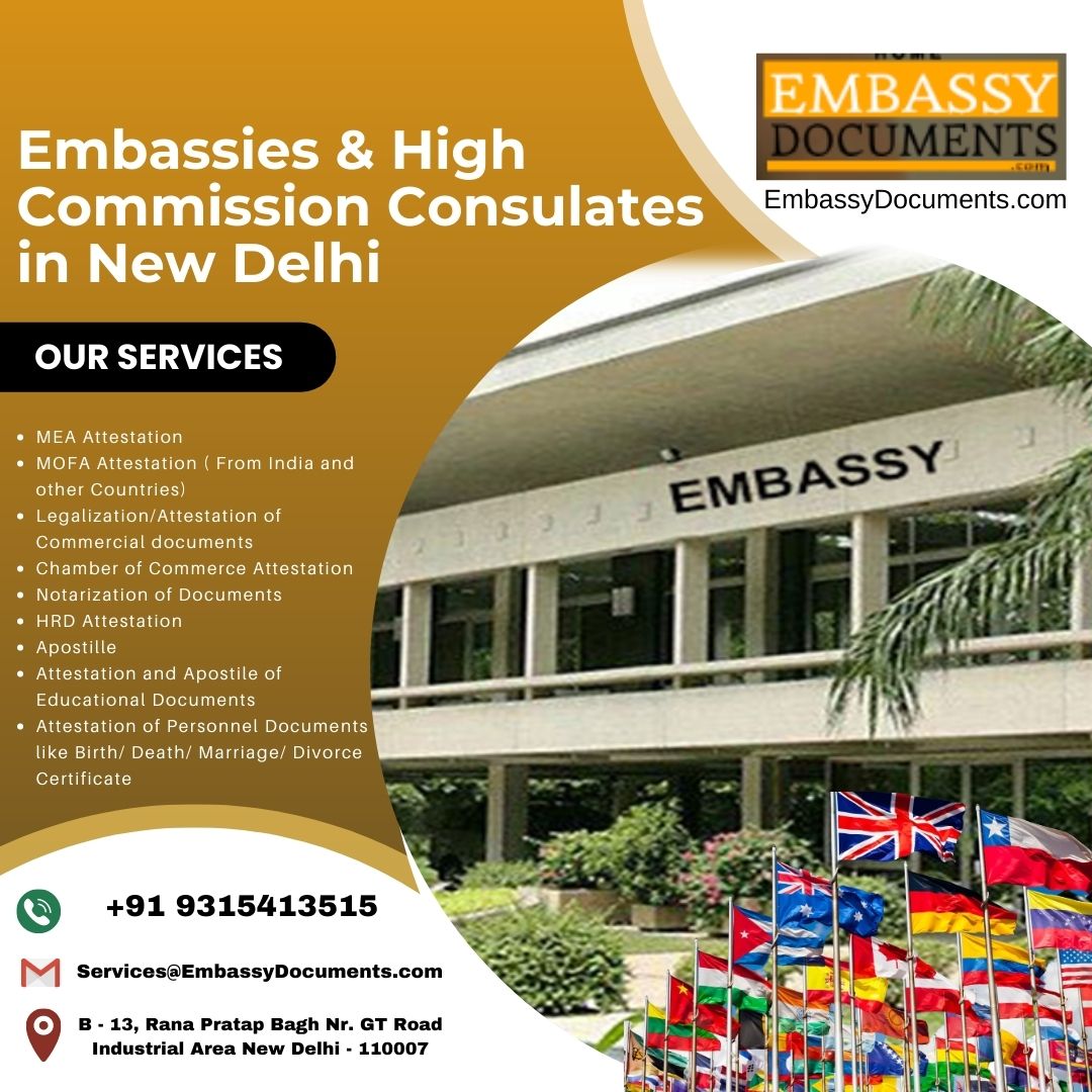 Embassies and High Commission Consulates in New Delhi