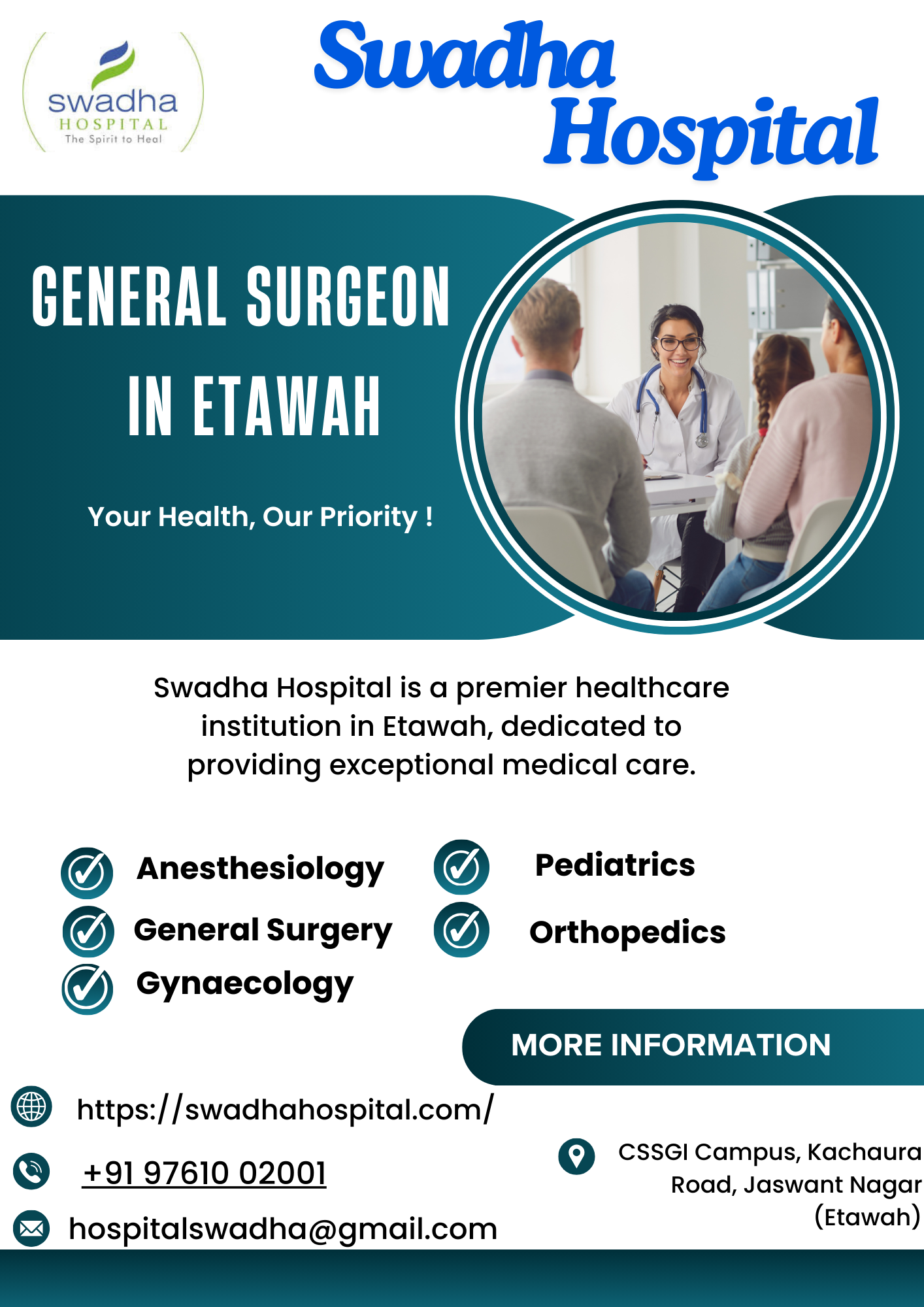 Expert general surgeons in etawah delivering quality surgical care