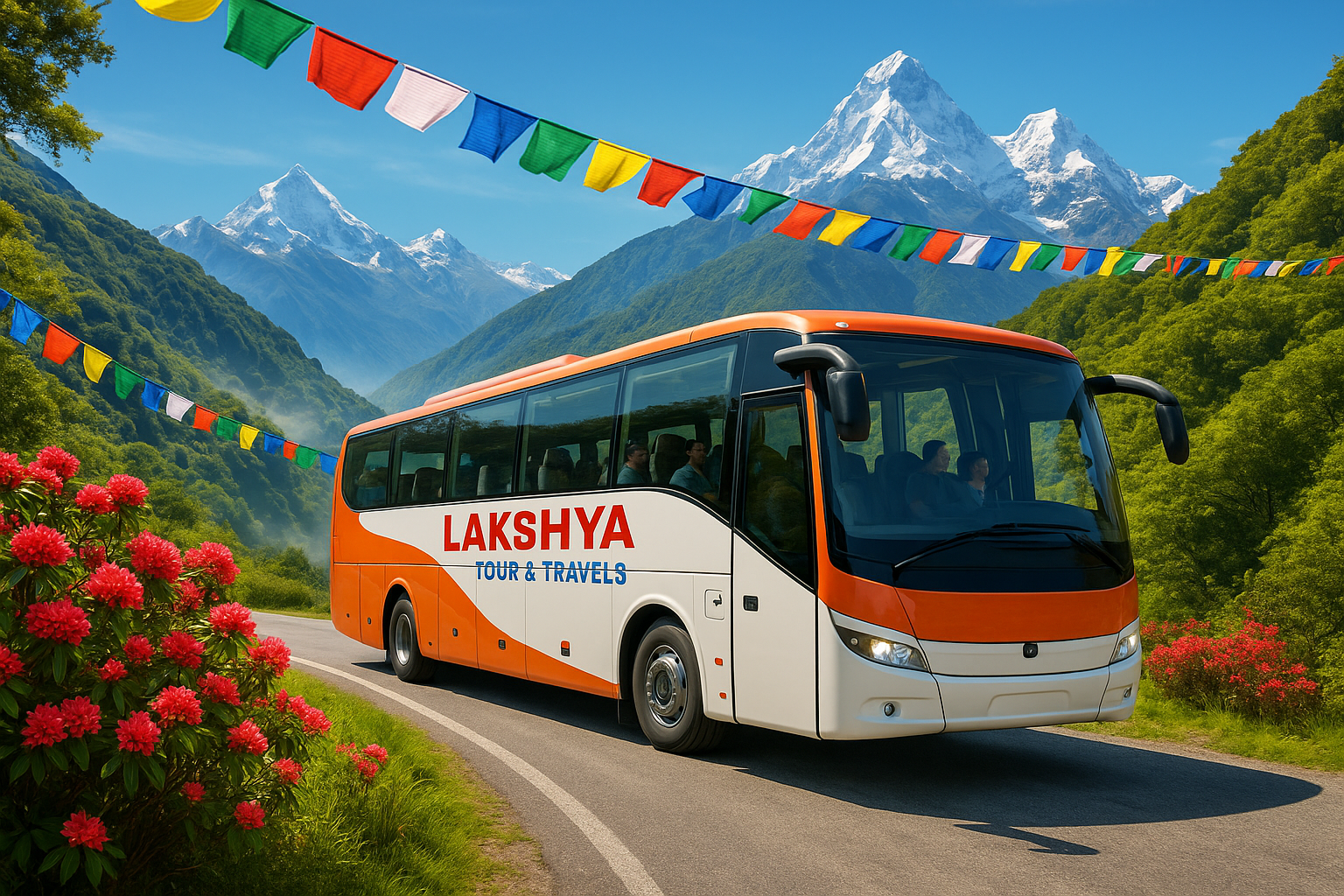 Fifty six seater luxury bus hire in jaipur  lakshya tour and travels