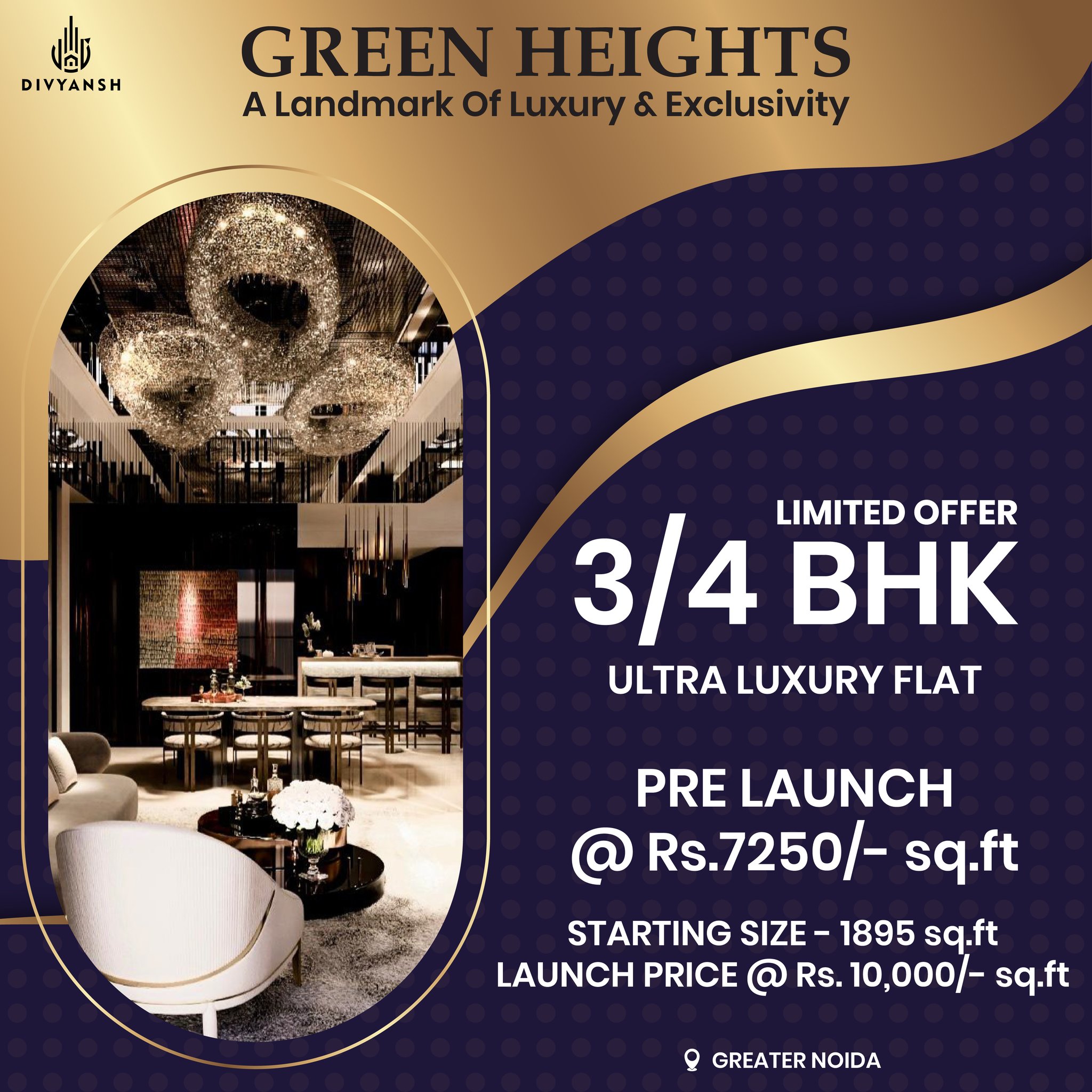 Flat  in greater noida by divyansh green heights