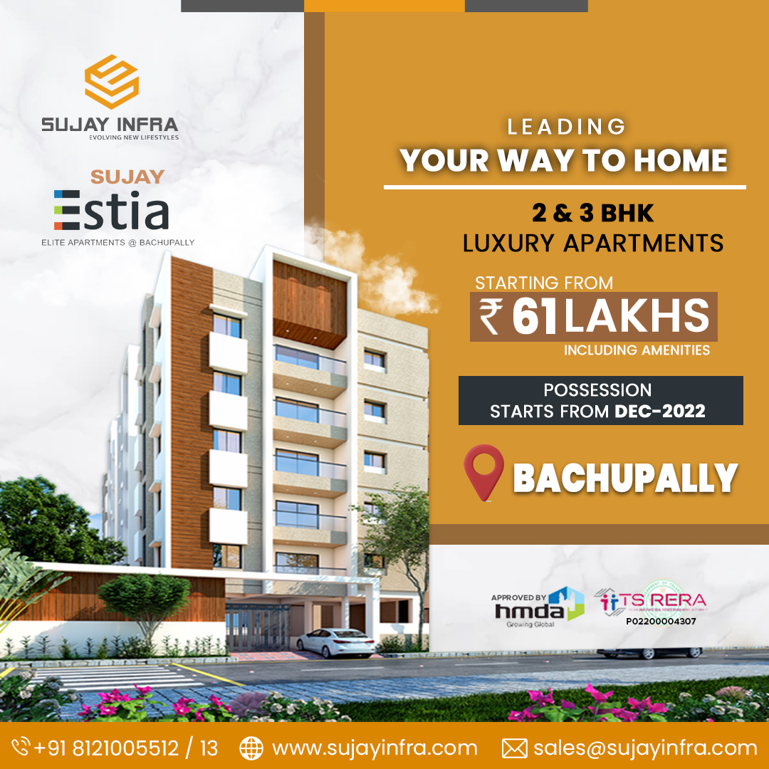 flats for sale in bachupally  Sujay infra