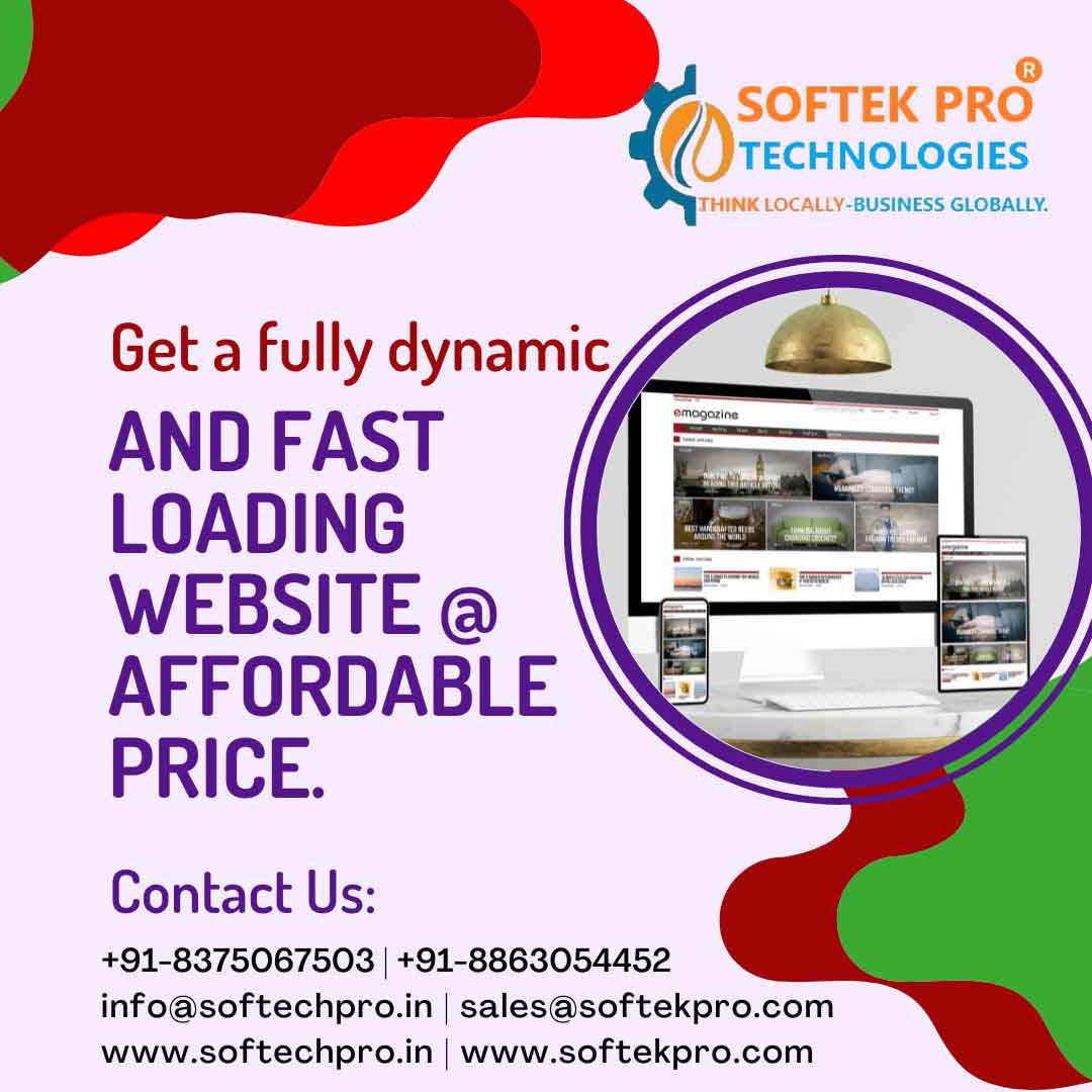 Get fully dynamic and fast loading website at very low price