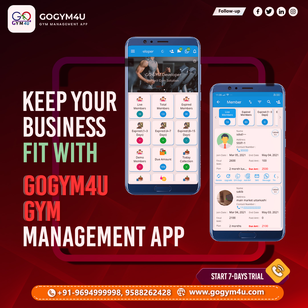 Gogym all in one gym management app for fitness clubs and gym owners