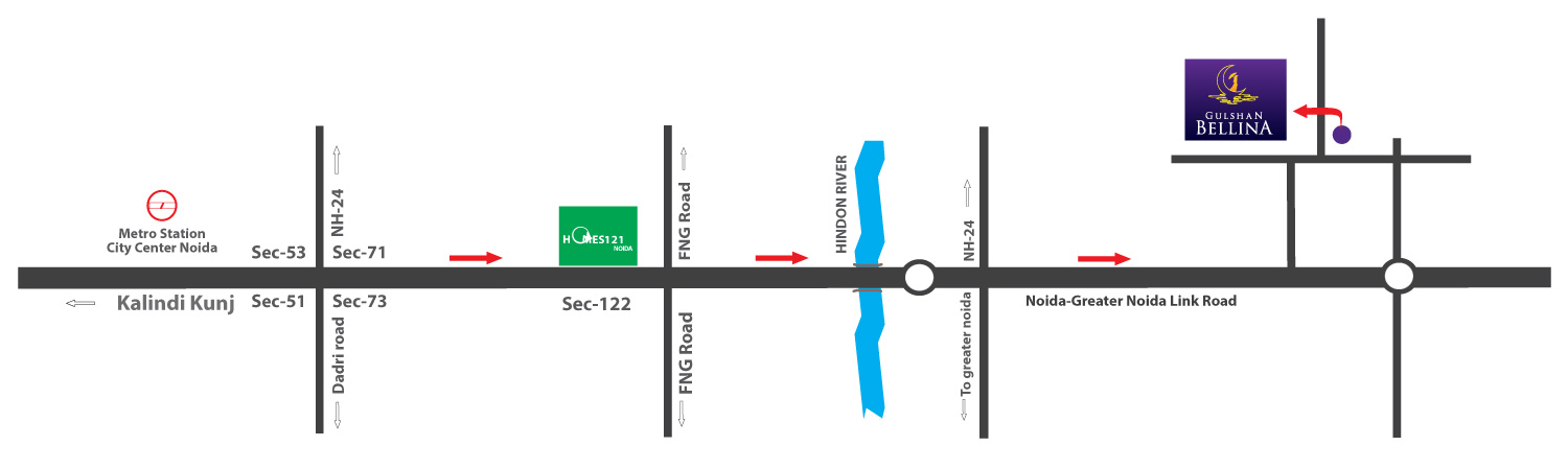 Gulshan Bellina location map comes under hot location