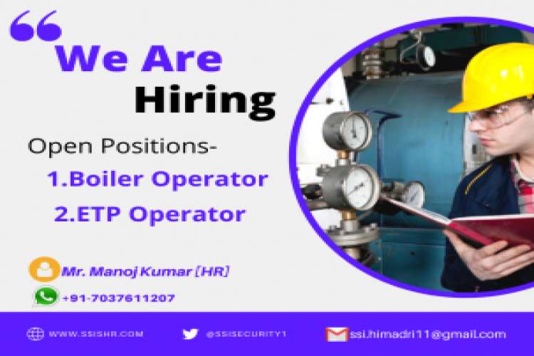Hiring For Boiler Operator