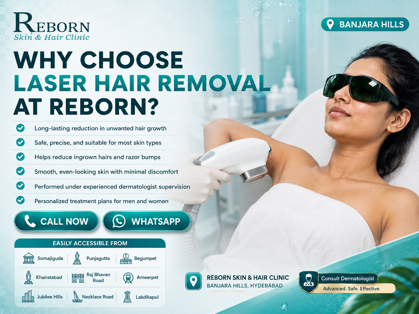 Laser hair removal treatment in banjarahills