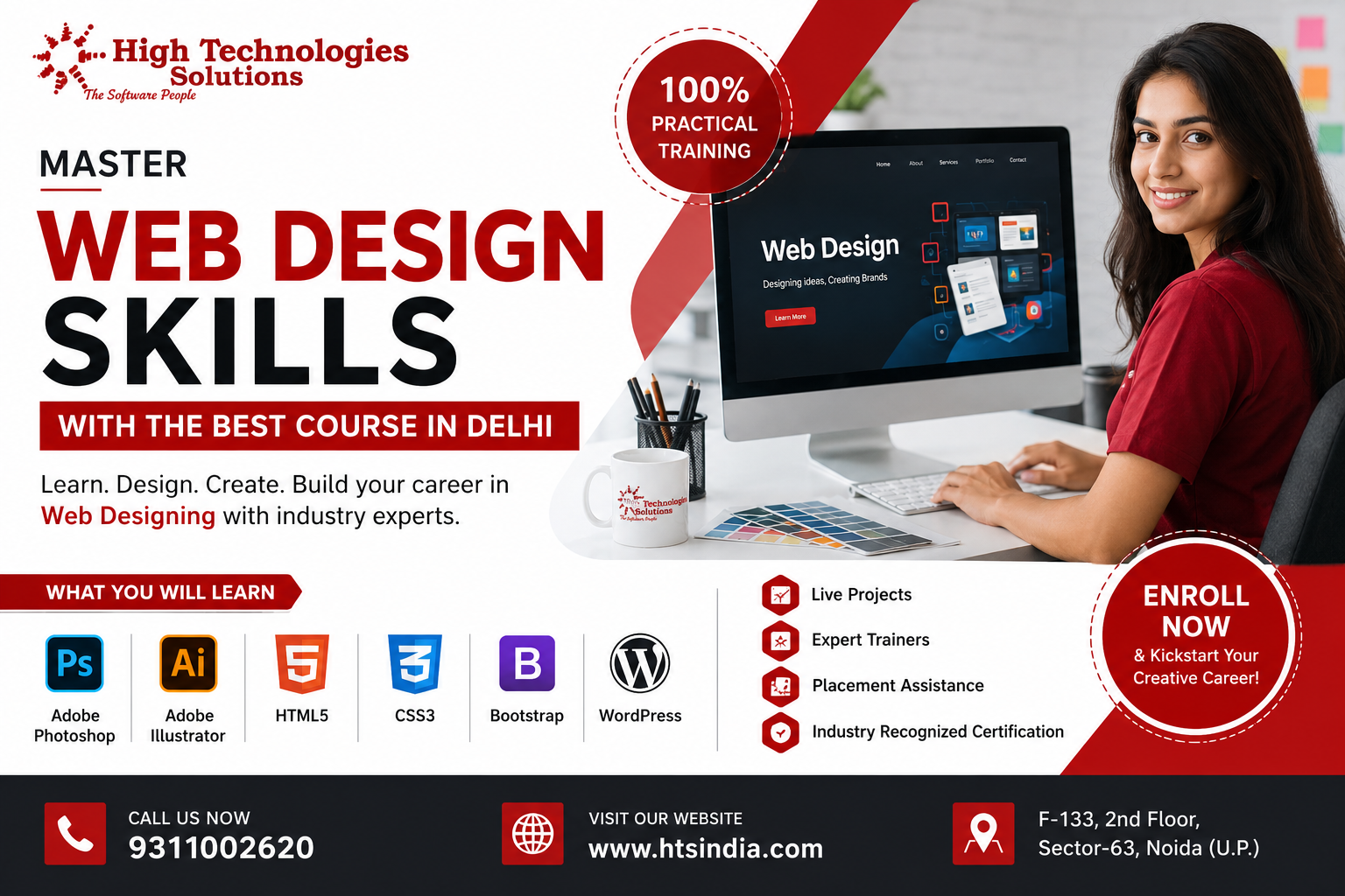Master web design skills with the best course in delhi