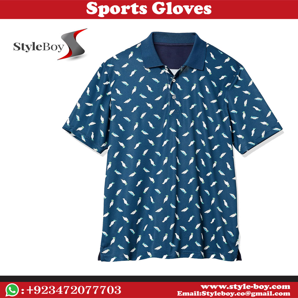 Mens regular fit quick dry golf polo shirt