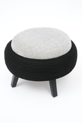 Midnight cushioned Handicrafted Ottoman