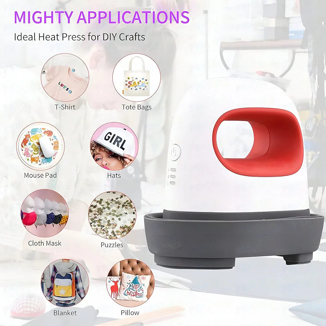 Mini logo sublimation heat press machine