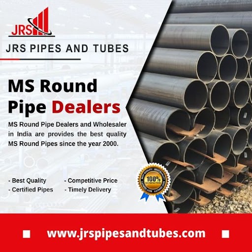 MS Round Pipes at Wholesale Prices from JRS Pipes and Tubes