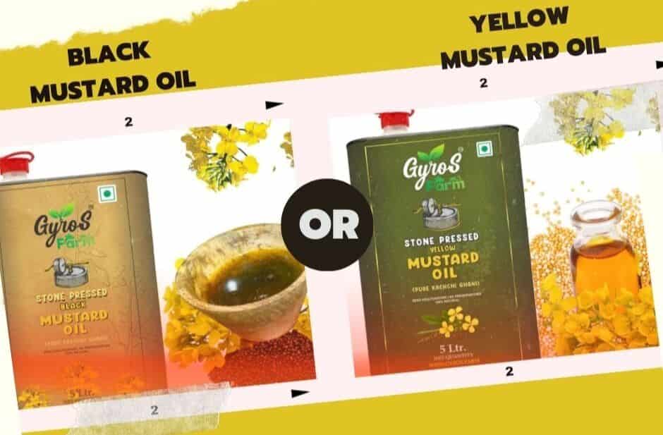 Premium cold pressed mustard oil - yellow and black variants