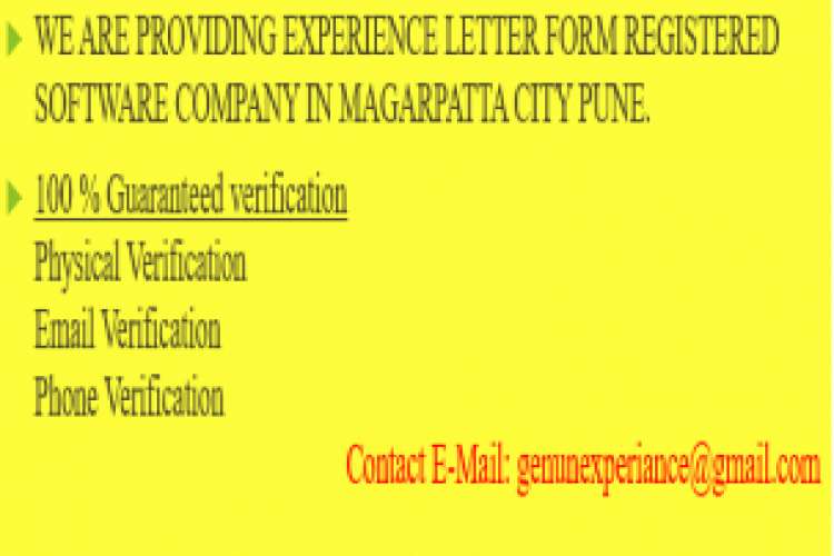 Pune Experience Certificate