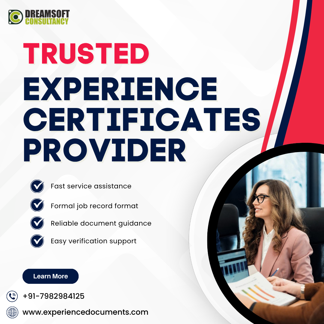 Reliable experience certificates provider in hyderabad