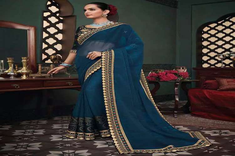 Shop Embroidered Saree Online At Jalebe