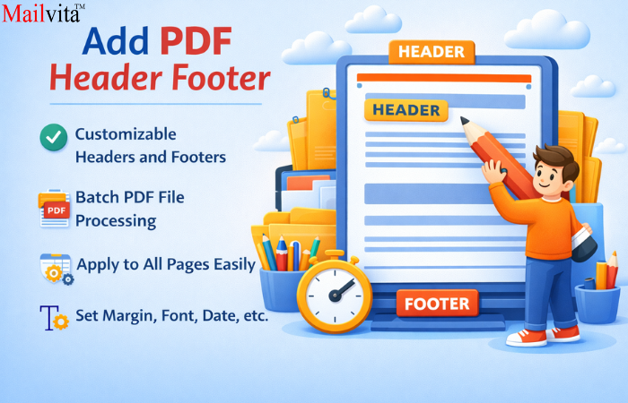 Simplify pdf page labels using mailvita header footer tool