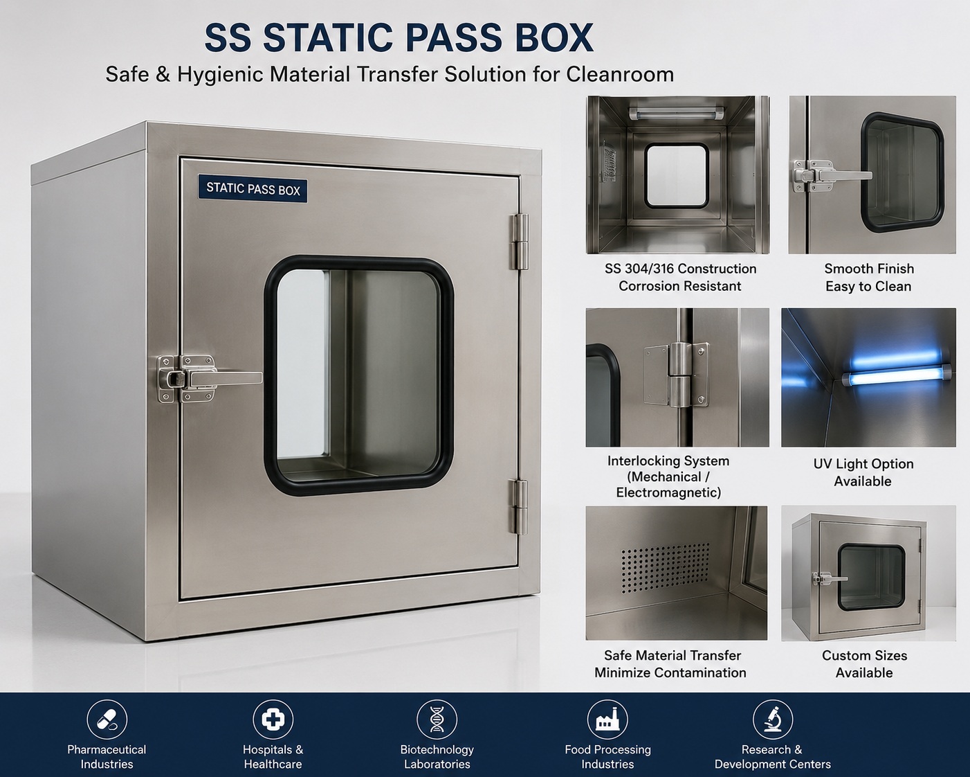 Ss static pass box manufacturer and supplier