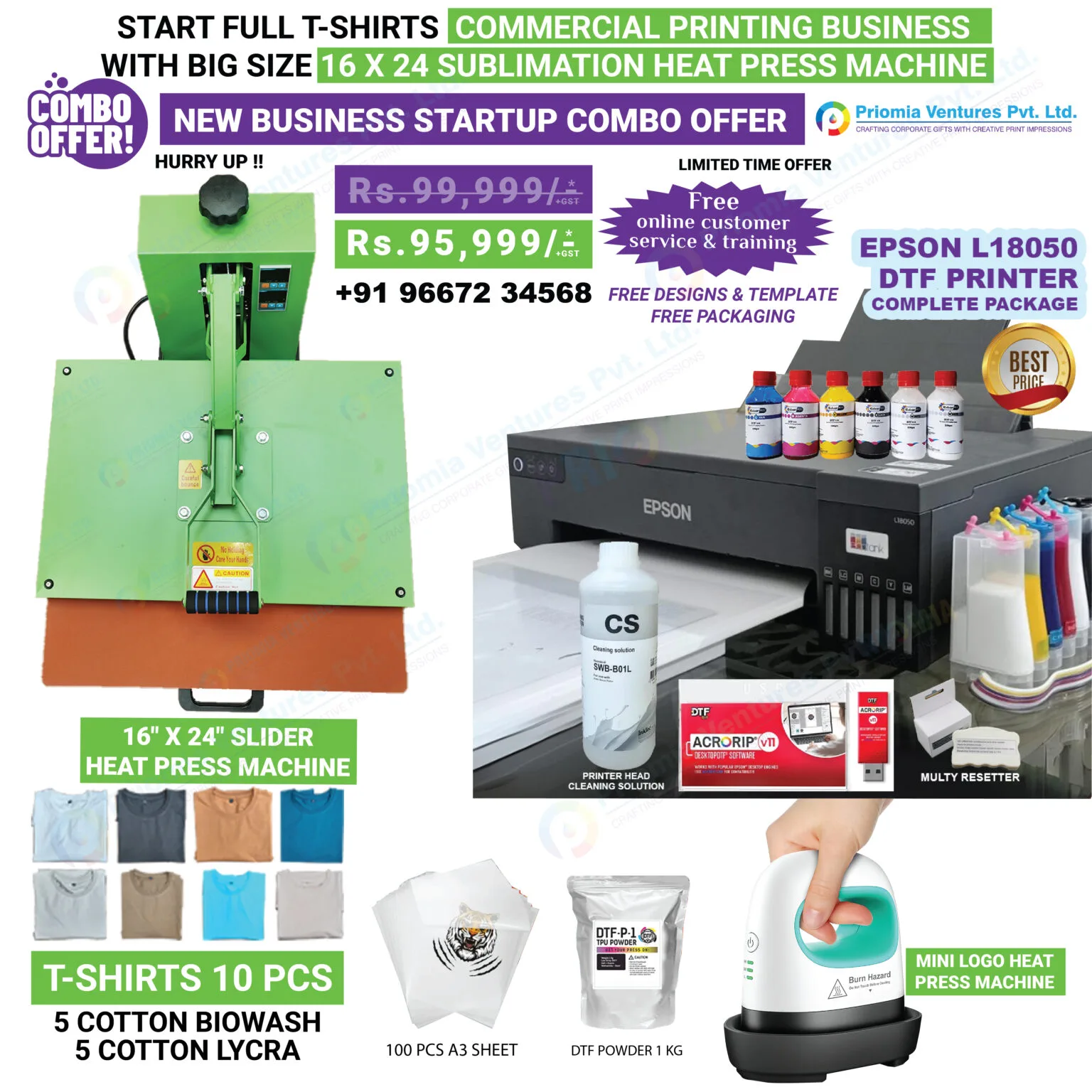 Start your commercial printing business with a dtf printer package