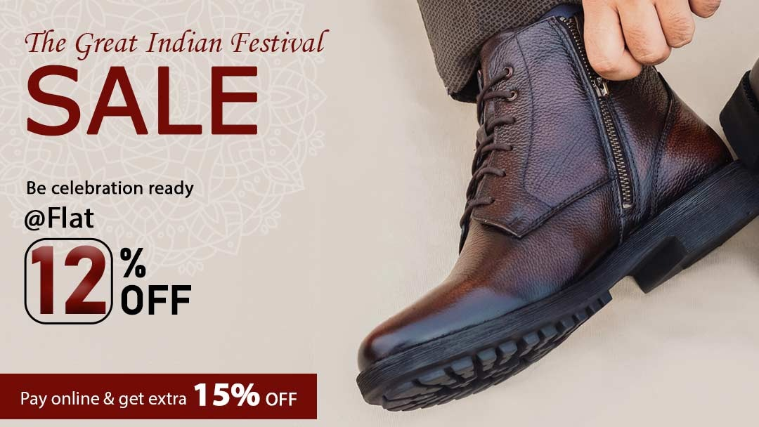 The great indian festival sale get twelve percent off on shoes