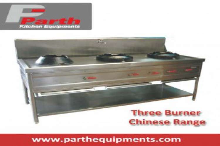 Three Burner Gas Cooking Range Cooking Equipments