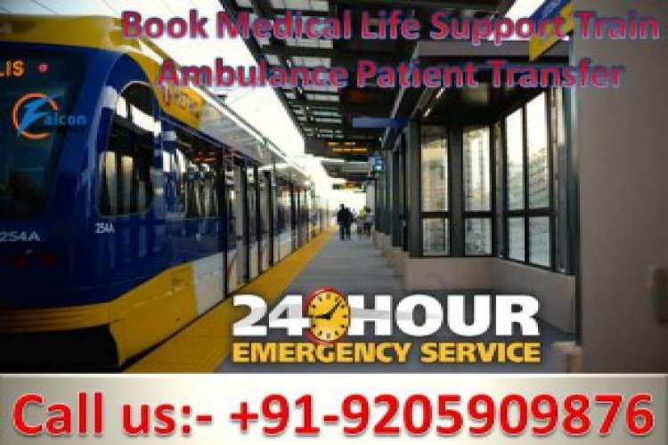 Upgraded Medical Life Support Train Ambulance Services in Bangalore