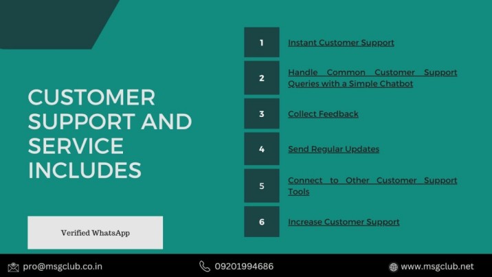 Verified whatsapp for customer support and service