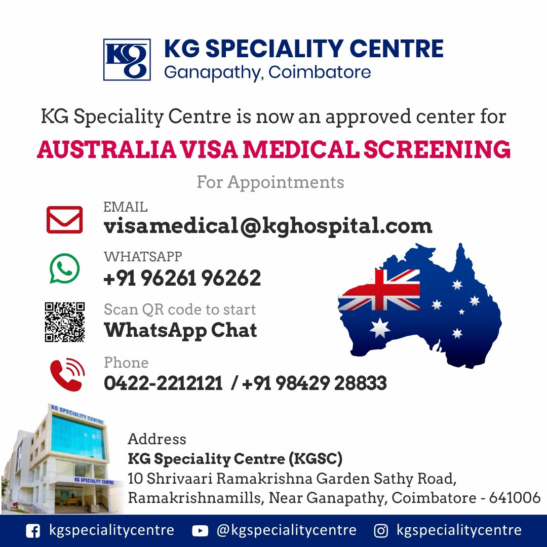 Visa medical health checkup in ganapathy- now screening uk aus