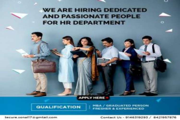 We are hiring people for HR Department