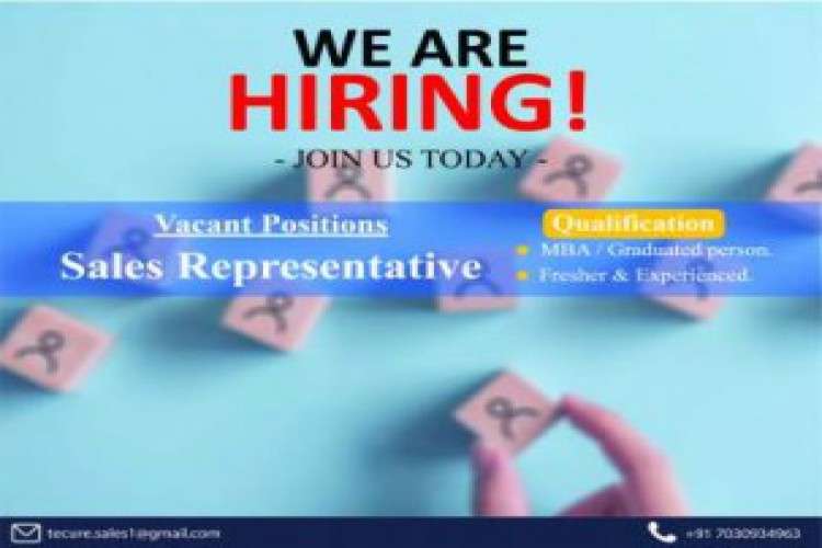 We are hiring Sales Representative to work preferred city