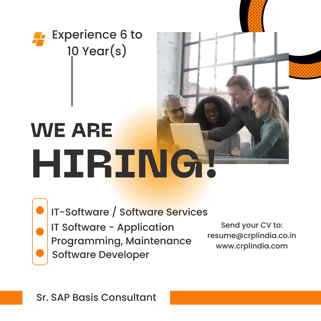We are Sr SAP Basis Consultant