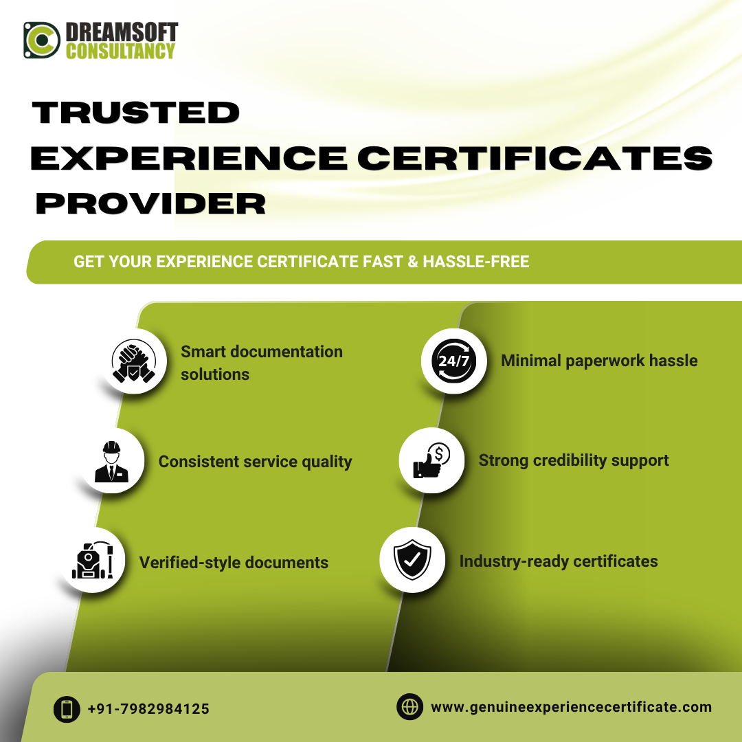 Work experience certificates provider in gurgaon